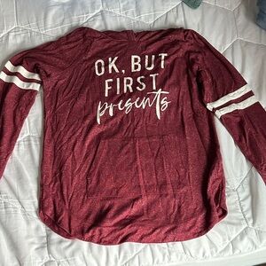 Maurices “Ok, But First Presents” Graphic Hoodie
